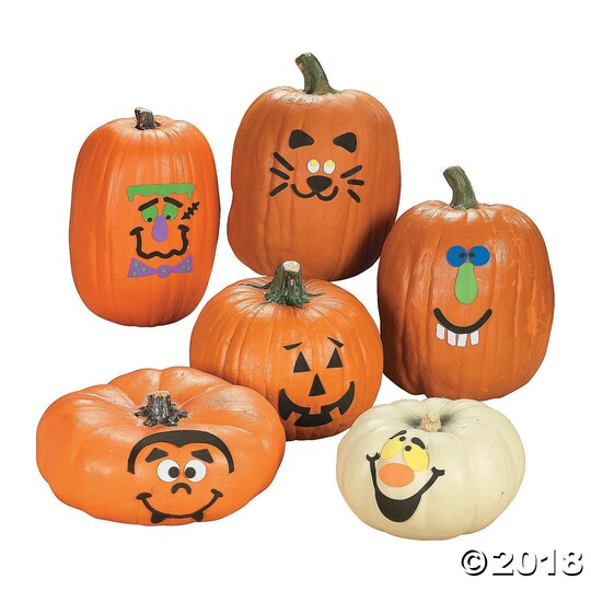 Fun Express; Foam Pumpkin Decorating Craft Kit -12 - Crafts for Kids and Fun Home Activities; Category:Pumpkin Decorating Kits; Image:1
